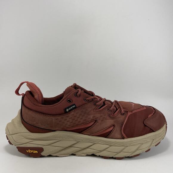 Hoka One One Anacapa Low GTX Hiking Sneakers Women Size 9 B Cherry Rust Red - Picture 1 of 12